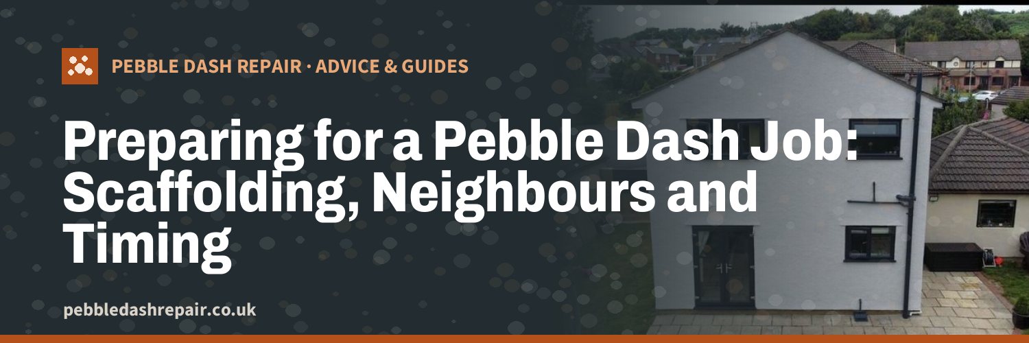Preparing for a Pebble Dash Job: Scaffolding, Neighbours and Timing